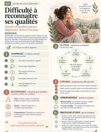 Fiche illustrée · Reconnaître ses qualités